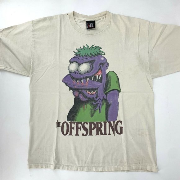 Vintage Offspring T-Shirt Giant size Large BITE ME Rare Distressed AS IS - Picture 1 of 12
